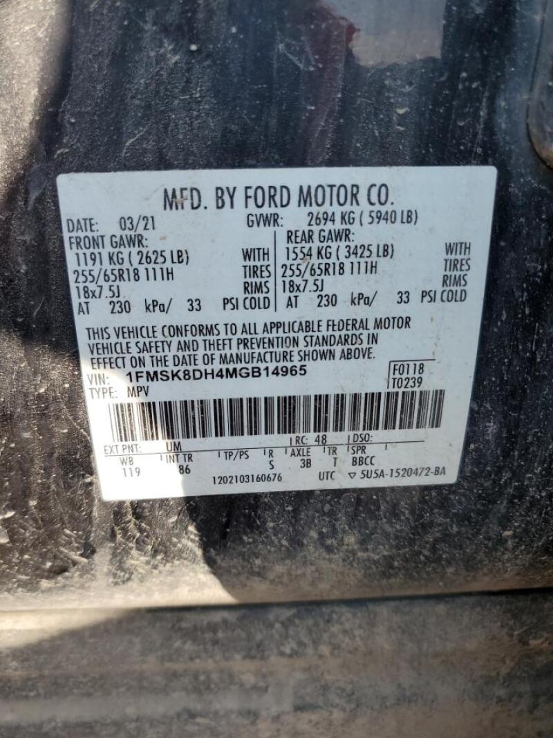 2021 FORD EXPLORER XLT - 1FMSK8DH4MGB14965 | SeoVin.biz