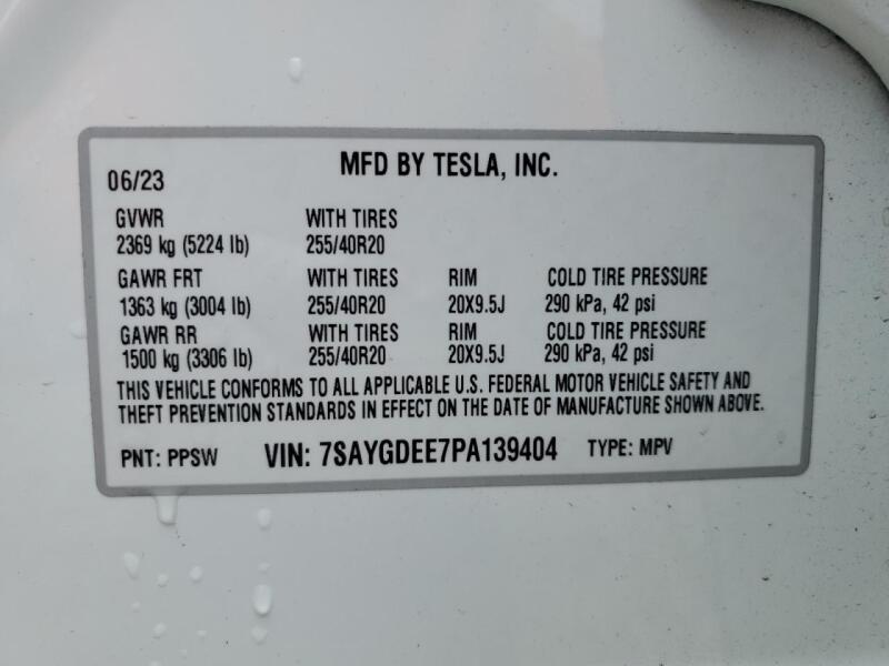 2023 TESLA MODEL Y - 7SAYGDEE7PA139404 | SeoVin.biz