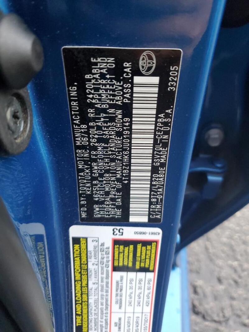 2018 TOYOTA CAMRY XSE - 4T1BZ1HK6JU019149 | SeoVin.biz