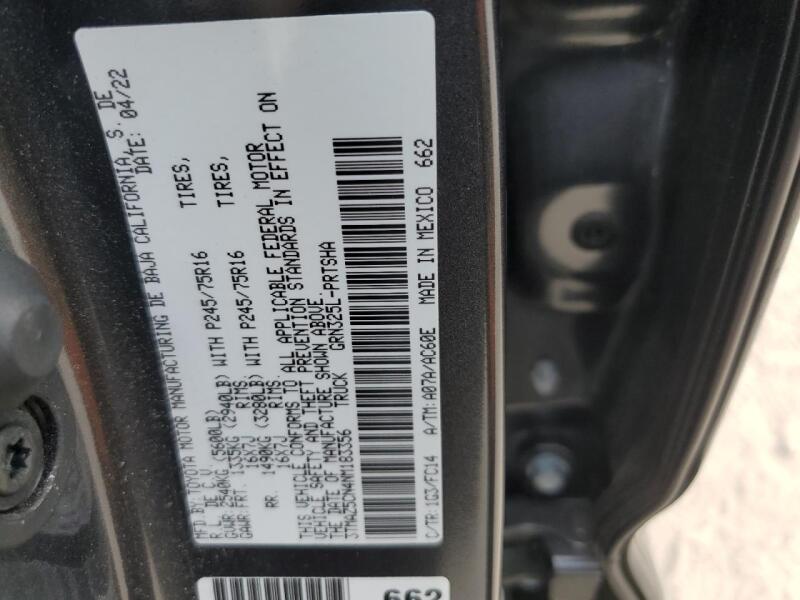 2022 TOYOTA TACOMA DOUBLE CAB - 3TMAZ5CN4NM183356 | SeoVin.biz