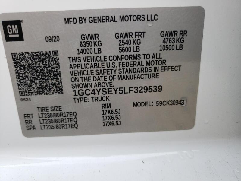 2020 CHEVROLET SILVERADO K3500 - 1GC4YSEY5LF329539 | SeoVin.biz