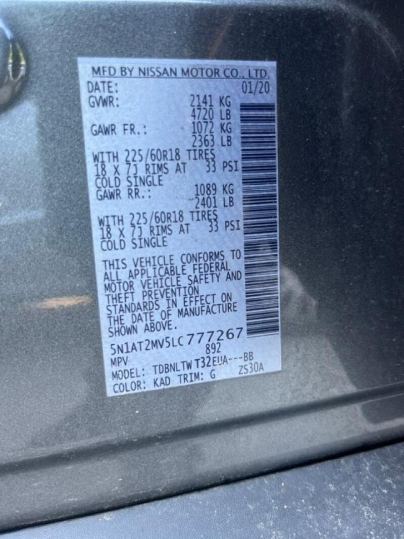 2020 NISSAN ROGUE S - 5N1AT2MV5LC777267 | SeoVin.biz