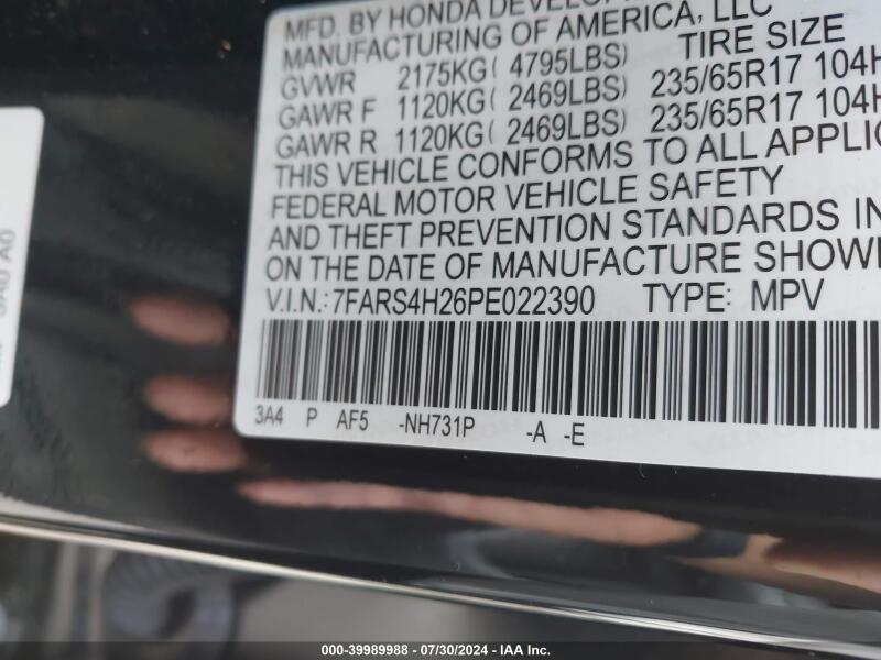 2023 HONDA CR-V LX AWD - 7FARS4H26PE022390 | SeoVin.biz