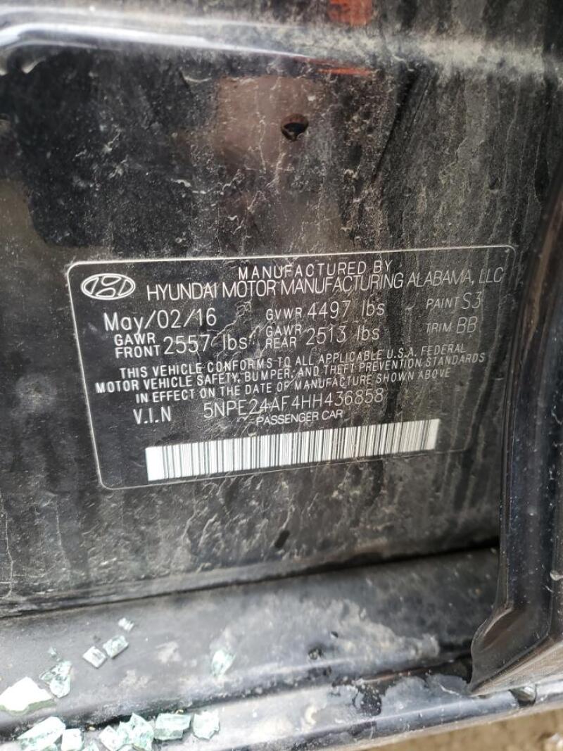 2017 HYUNDAI SONATA SE - 5NPE24AF4HH436858 | SeoVin.biz