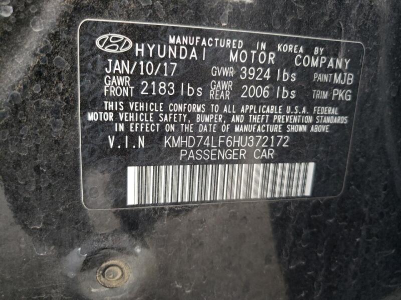 2017 HYUNDAI ELANTRA SE - KMHD74LF6HU372172 | SeoVin.biz