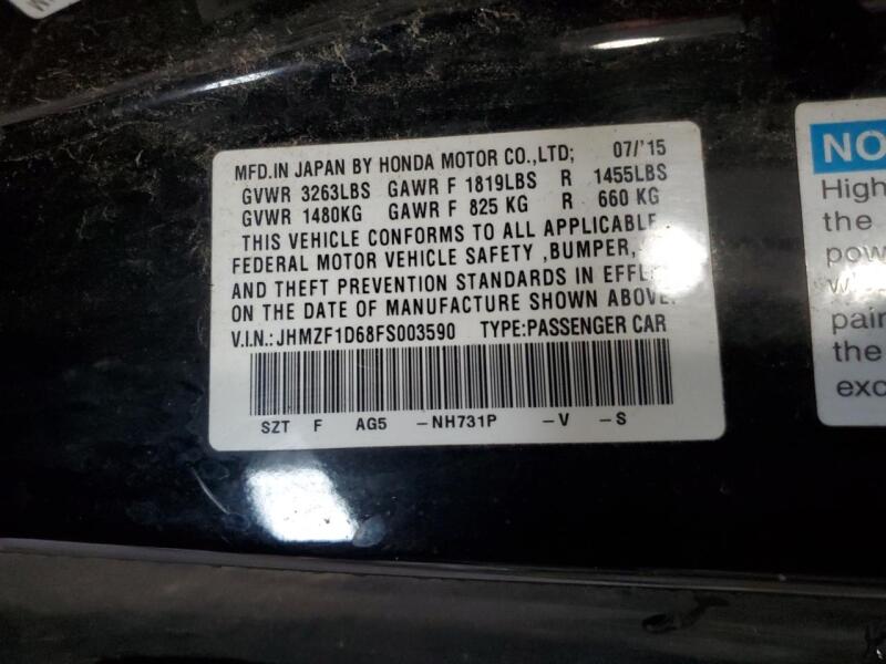 2015 HONDA CR-Z EX - JHMZF1D68FS003590 | SeoVin.biz
