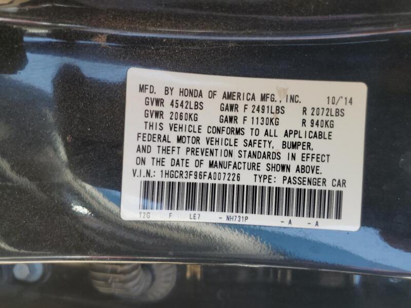 2015 HONDA ACCORD TOURING - 1HGCR3F96FA007226 | SeoVin.biz