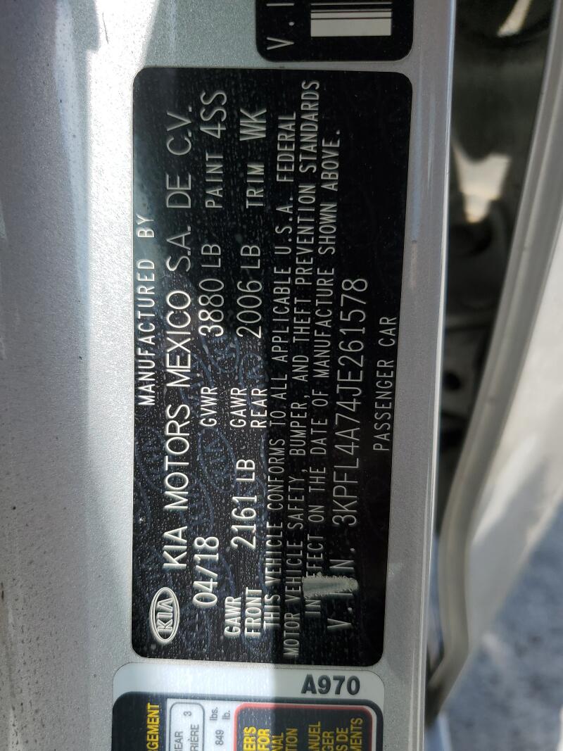 2018 KIA FORTE LX - 3KPFL4A74JE261578 | SeoVin.biz