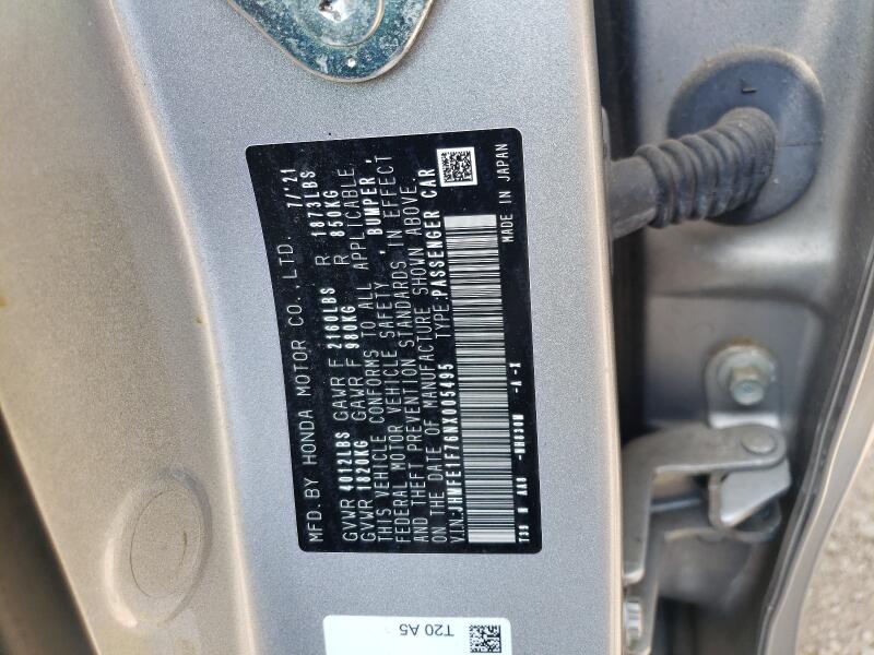 2022 HONDA CIVIC EX - JHMFE1F76NX005495 | SeoVin.biz