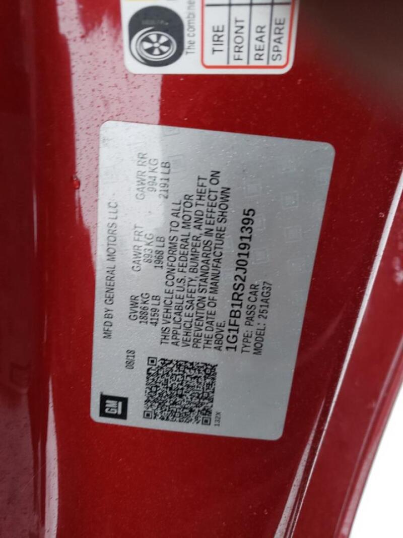 2018 CHEVROLET CAMARO LT - 1G1FB1RS2J0191395 | SeoVin.biz