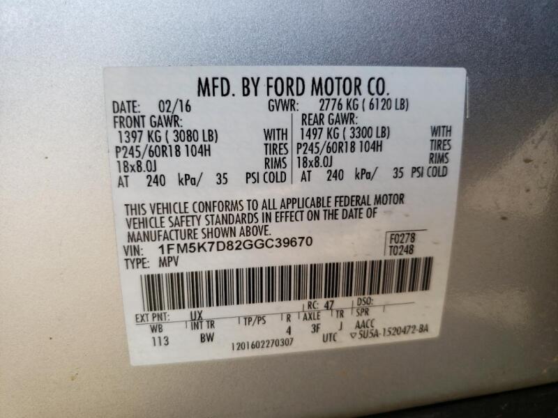 2016 FORD EXPLORER XLT - 1FM5K7D82GGC39670 | SeoVin.biz