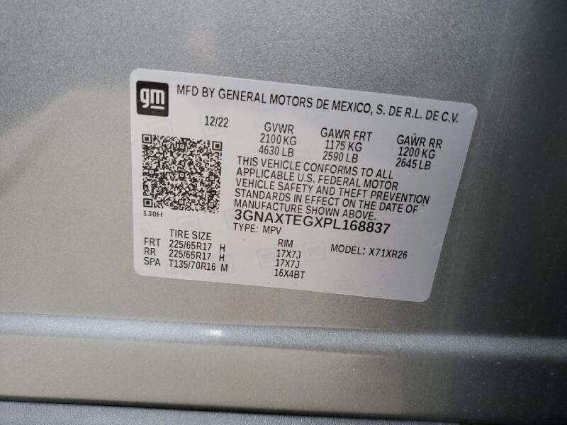 2023 CHEVROLET EQUINOX LT - 3GNAXTEGXPL168837 | SeoVin.biz