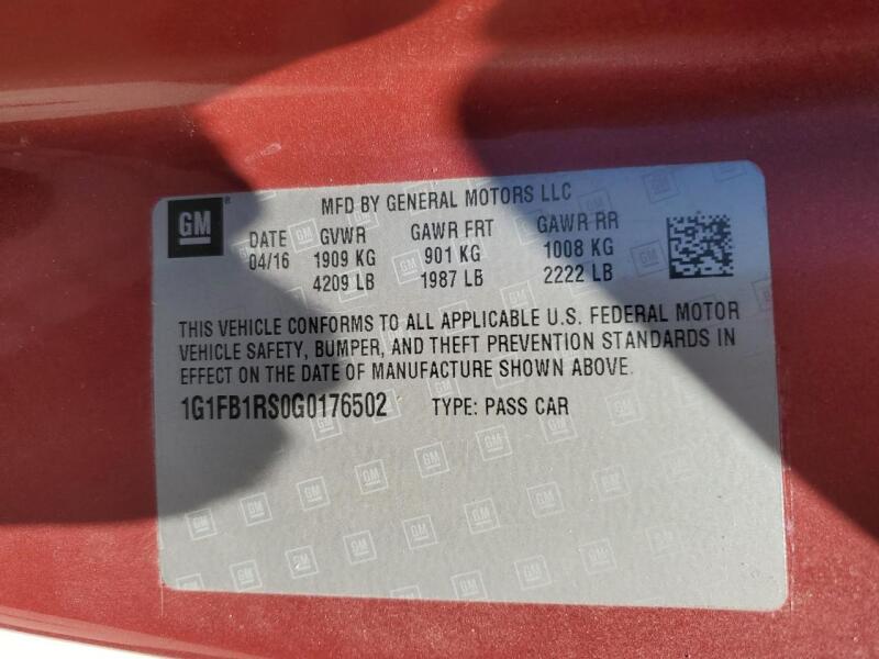 2016 CHEVROLET CAMARO LT - 1G1FB1RS0G0176502 | SeoVin.biz