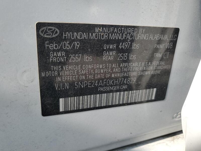 2019 HYUNDAI SONATA SE - 5NPE24AF0KH774829 | SeoVin.biz