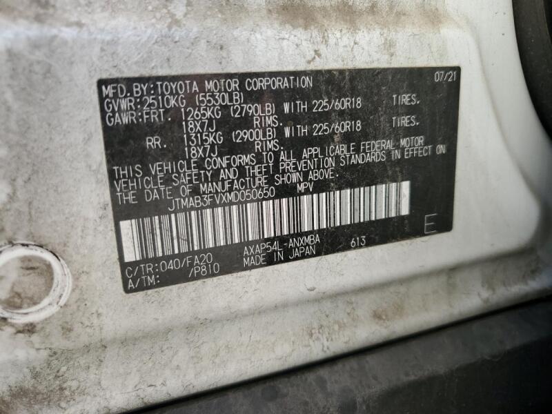 2021 TOYOTA RAV4 PRIME SE - JTMAB3FVXMD050650 | SeoVin.biz