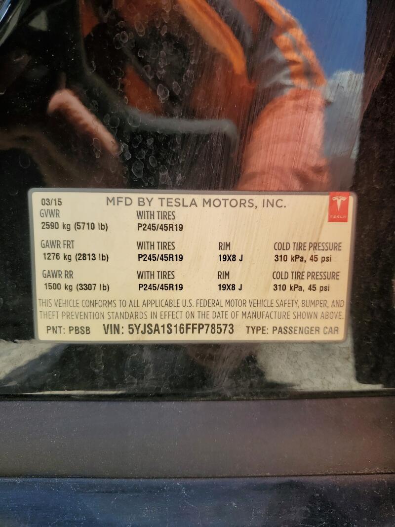 2015 TESLA MODEL S 60 - 5YJSA1S16FFP78573 | SeoVin.biz