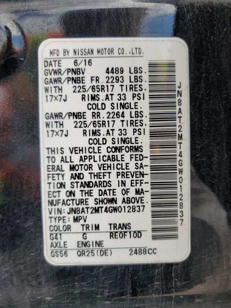 2016 NISSAN ROGUE S - JN8AT2MT4GW012837 | SeoVin.biz
