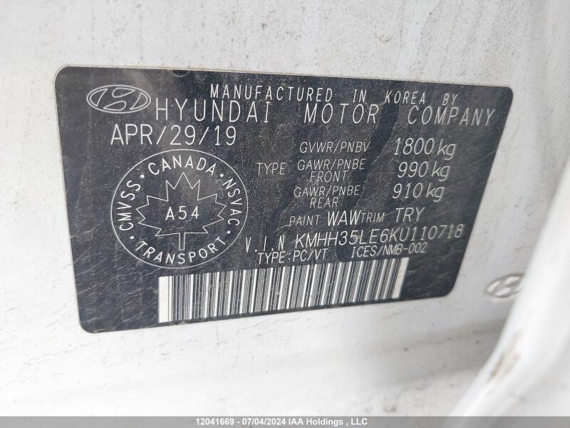 2019 HYUNDAI ELANTRA GT PREFERRED - KMHH35LE6KU110718 | SeoVin.biz
