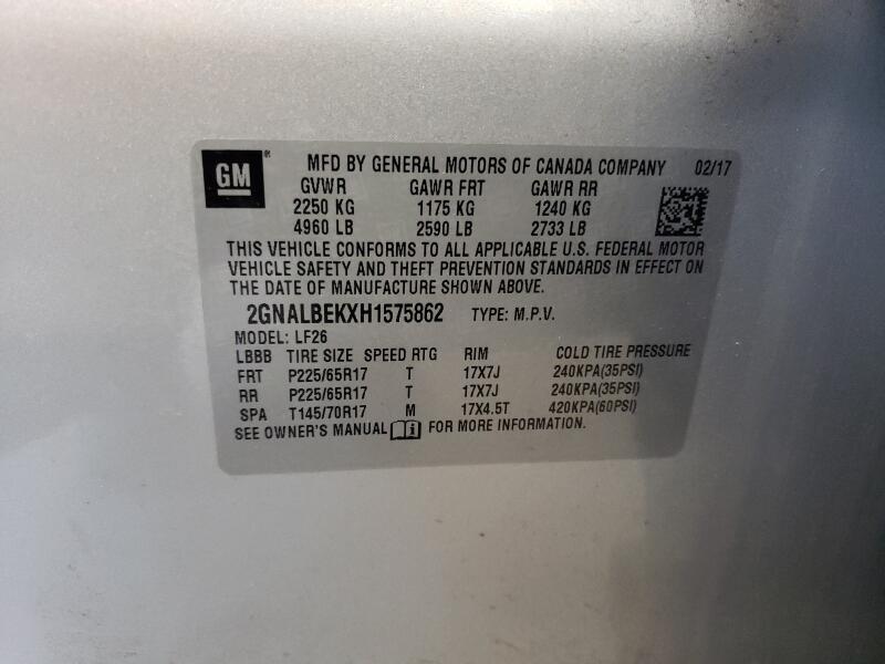 2017 CHEVROLET EQUINOX LS - 2GNALBEKXH1575862 | SeoVin.biz