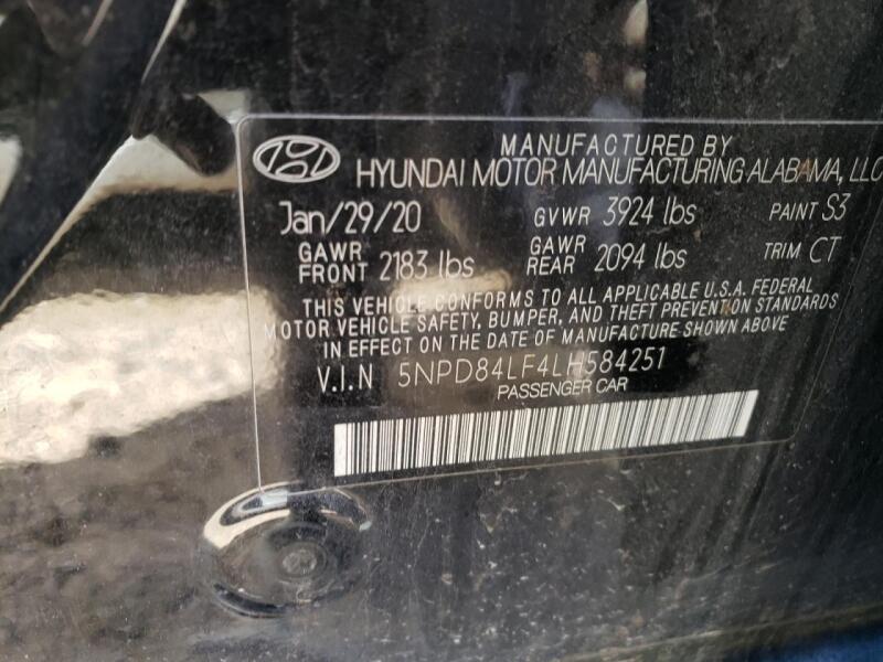 2020 HYUNDAI ELANTRA SEL - 5NPD84LF4LH584251 | SeoVin.biz