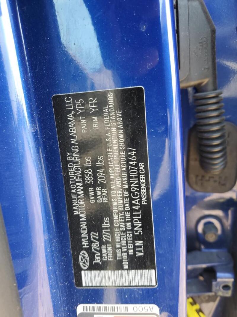 2022 HYUNDAI ELANTRA SE - 5NPLL4AG9NH074647 | SeoVin.biz