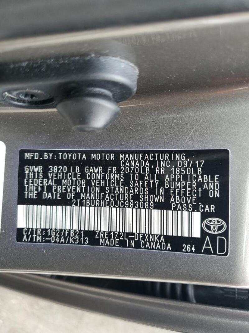 2018 TOYOTA COROLLA L - 2T1BURHE0JC983089 | SeoVin.biz