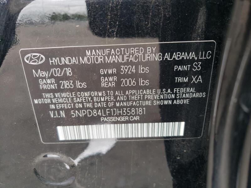 2018 HYUNDAI ELANTRA SEL - 5NPD84LF1JH358181 | SeoVin.biz