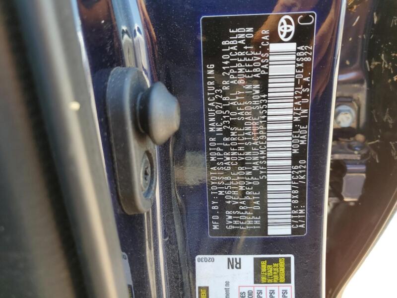 2023 TOYOTA COROLLA SE - 5YFS4MCE9PP145534 | SeoVin.biz