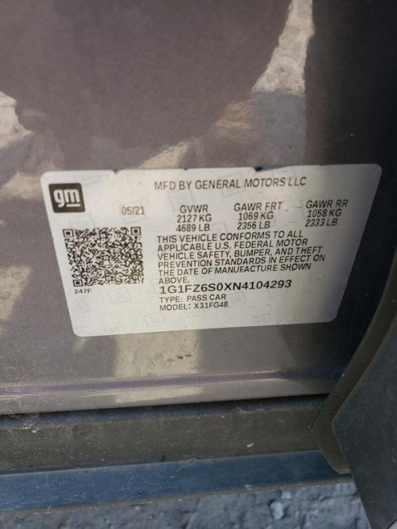 2022 CHEVROLET BOLT EUV PREMIER - 1G1FZ6S0XN4104293 | SeoVin.biz