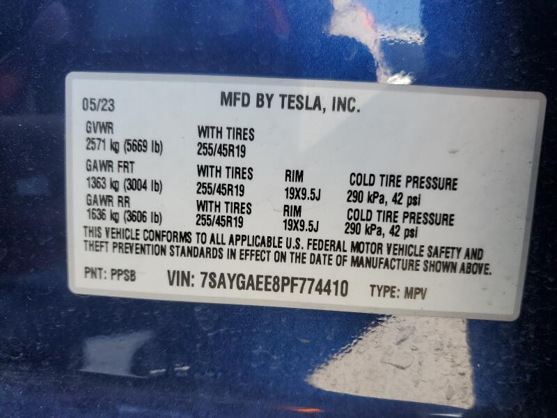 2023 TESLA MODEL Y - 7SAYGAEE8PF774410 | SeoVin.biz