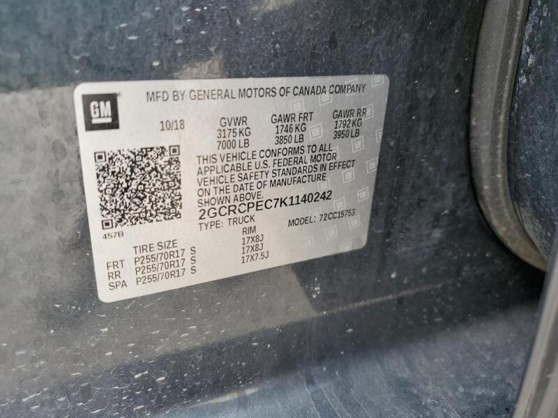 2019 CHEVROLET SILVERADO LD C1500 LT - 2GCRCPEC7K1140242 | SeoVin.biz