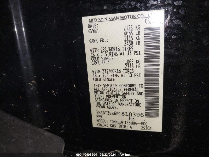 2023 NISSAN ROGUE SV INTELLIGENT AWD - 5N1BT3BB6PC810396 | SeoVin.biz