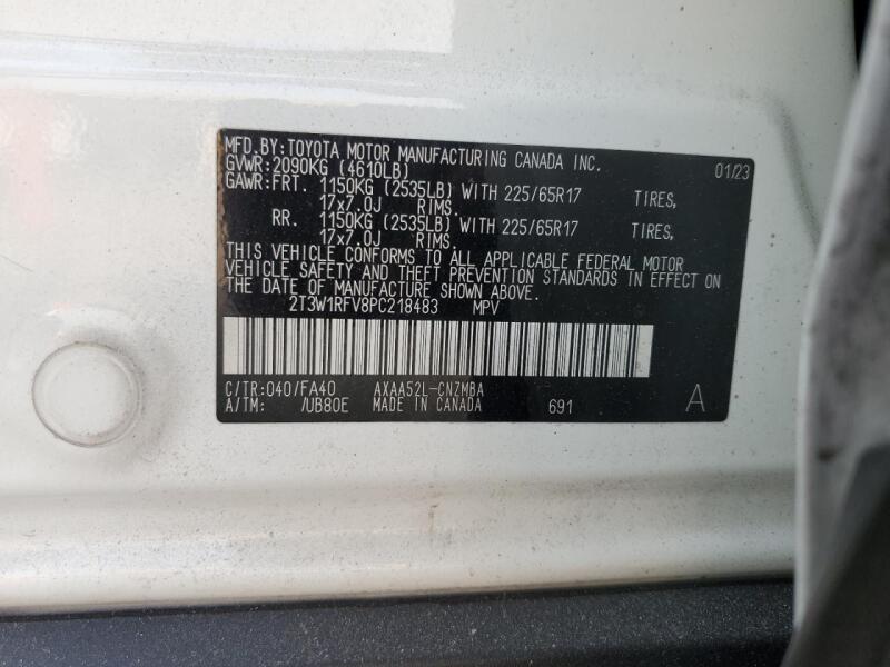 2023 TOYOTA RAV4 XLE - 2T3W1RFV8PC218483 | SeoVin.biz