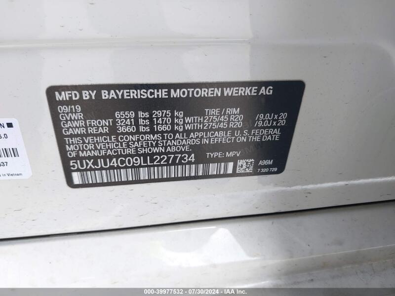 2020 BMW X5 M50I - 5UXJU4C09LL227734 | SeoVin.biz