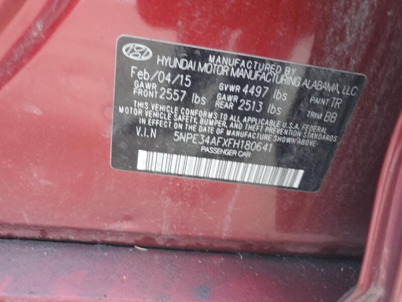 2015 HYUNDAI SONATA SPORT - 5NPE34AFXFH180641 | SeoVin.biz