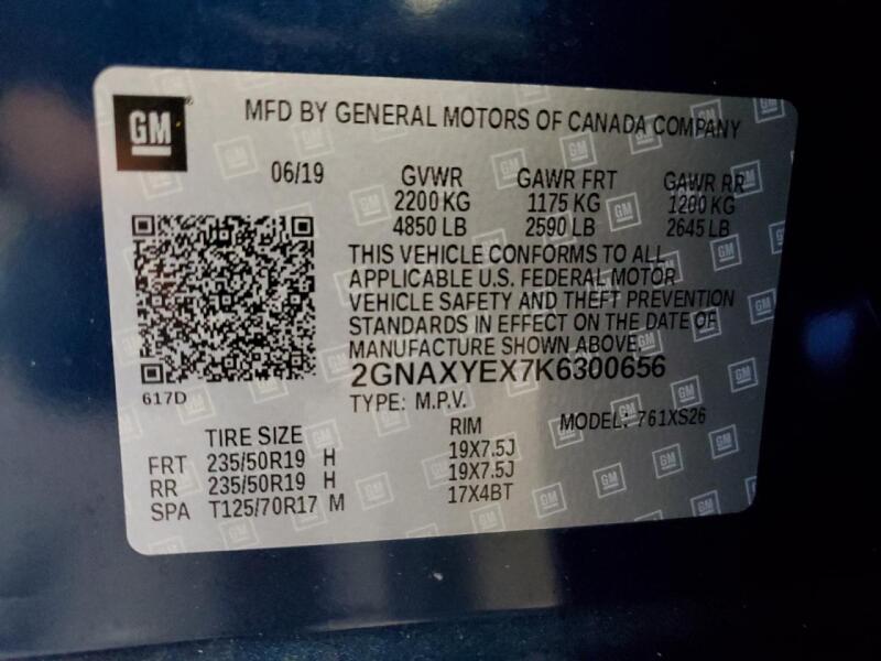 2019 CHEVROLET EQUINOX PREMIER - 2GNAXYEX7K6300656 | SeoVin.biz