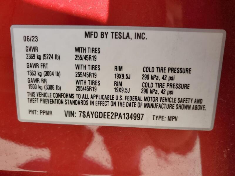 2023 TESLA MODEL Y - 7SAYGDEE2PA134997 | SeoVin.biz