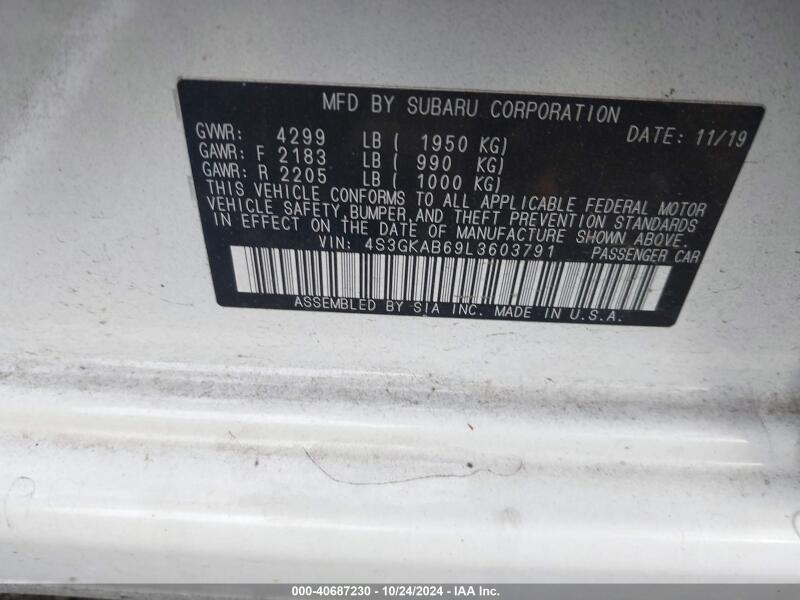 2020 SUBARU IMPREZA SEDAN - 4S3GKAB69L3603791 | SeoVin.biz