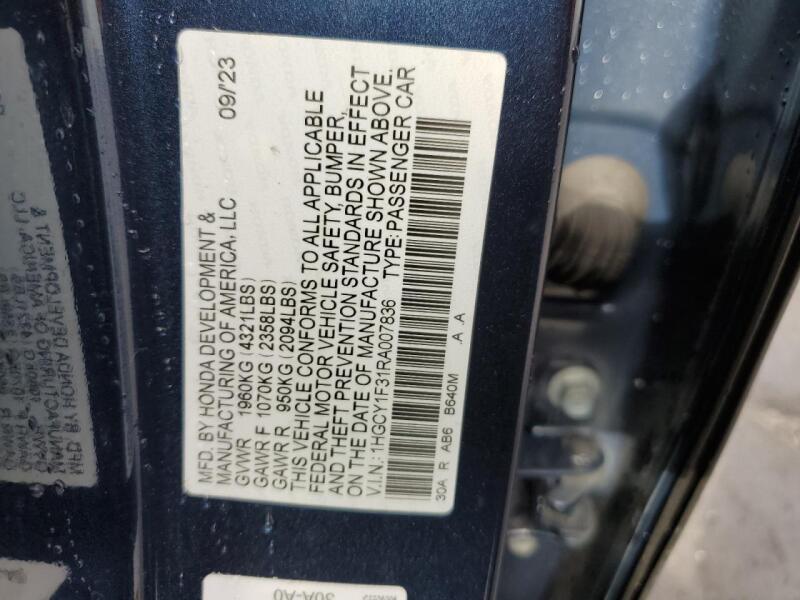 2024 HONDA ACCORD EX - 1HGCY1F31RA007836 | SeoVin.biz