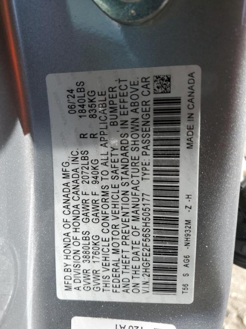 2025 HONDA CIVIC SPORT - 2HGFE2F56SH505177 | SeoVin.biz