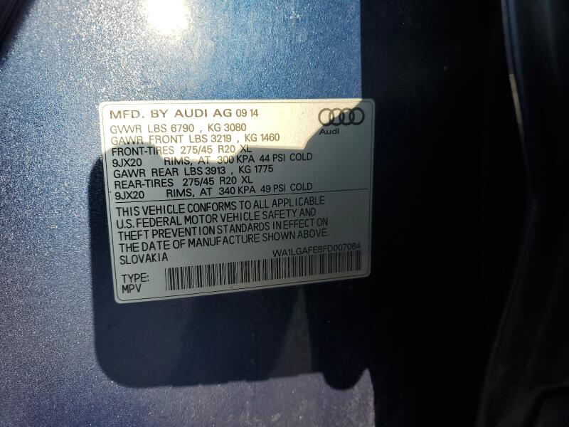 2015 AUDI Q7 PREMIUM PLUS - WA1LGAFE8FD007064 | SeoVin.biz