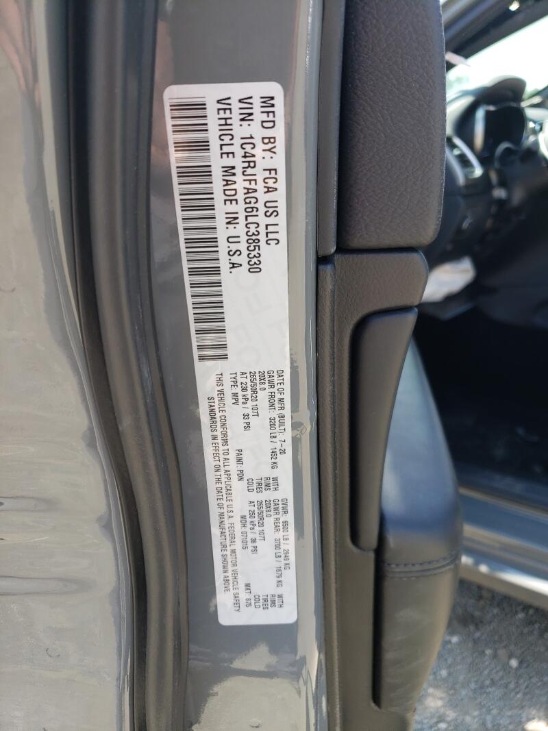 2020 JEEP GRAND CHEROKEE LAREDO - 1C4RJFAG6LC385330 | SeoVin.biz