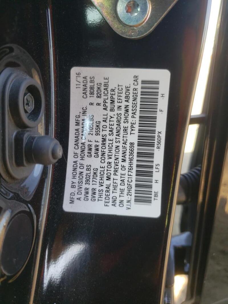 2022 HONDA CIVIC EXL - 2HGFC1F76HH636698 | SeoVin.biz