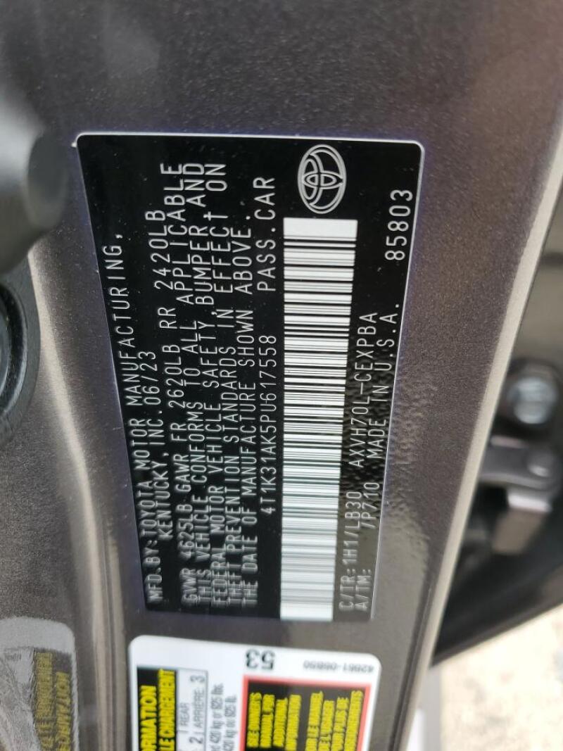 2023 TOYOTA CAMRY XSE - 4T1K31AK5PU617558 | SeoVin.biz