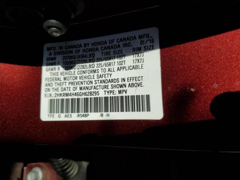 2016 HONDA CR-V SE - 2HKRM4H46GH628295 | SeoVin.biz
