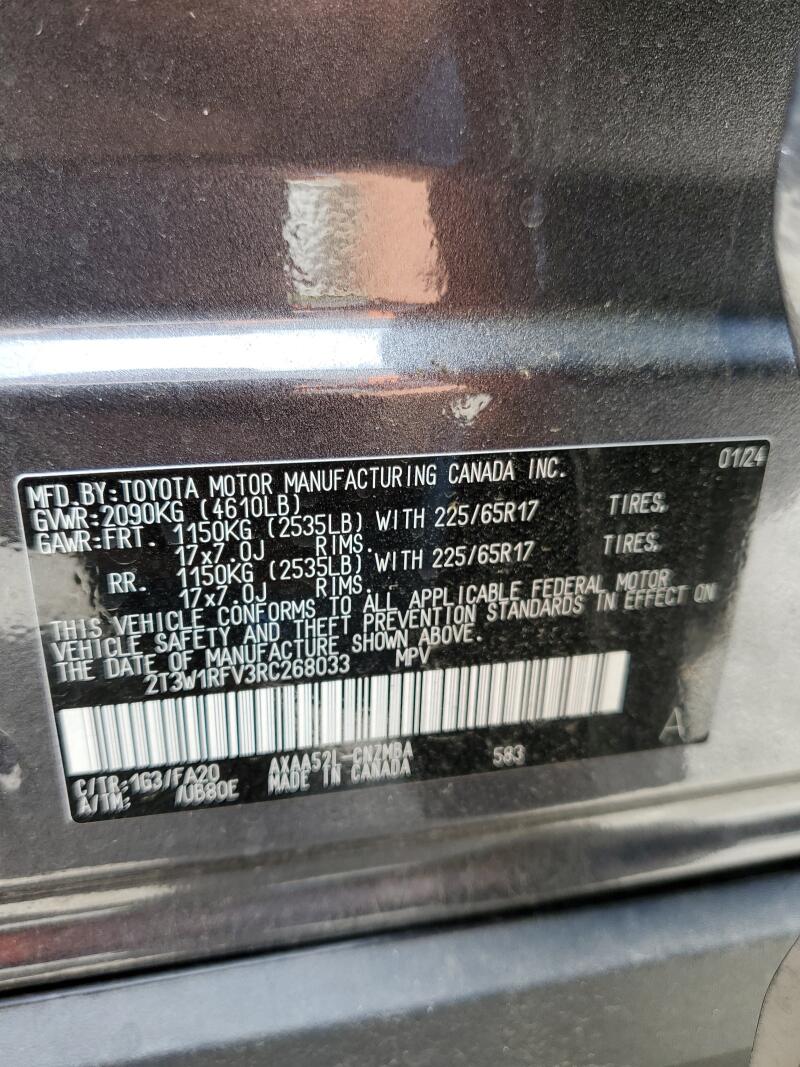 2024 TOYOTA RAV4 XLE - 2T3W1RFV3RC268033 | SeoVin.biz