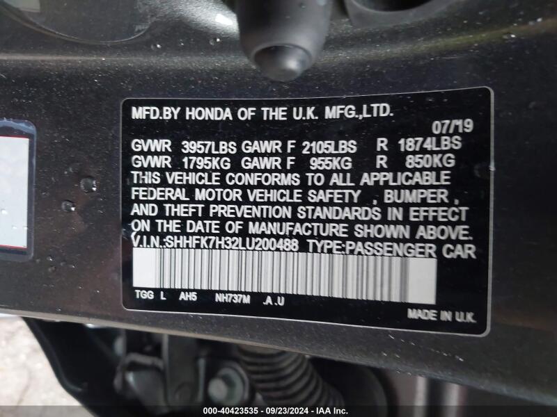 2020 HONDA CIVIC LX - SHHFK7H32LU200488 | SeoVin.biz