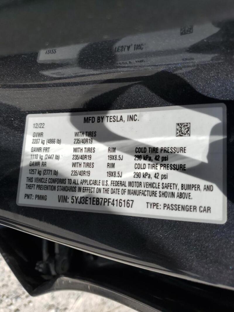 2023 TESLA MODEL 3 - 5YJ3E1EB7PF416167 | SeoVin.biz