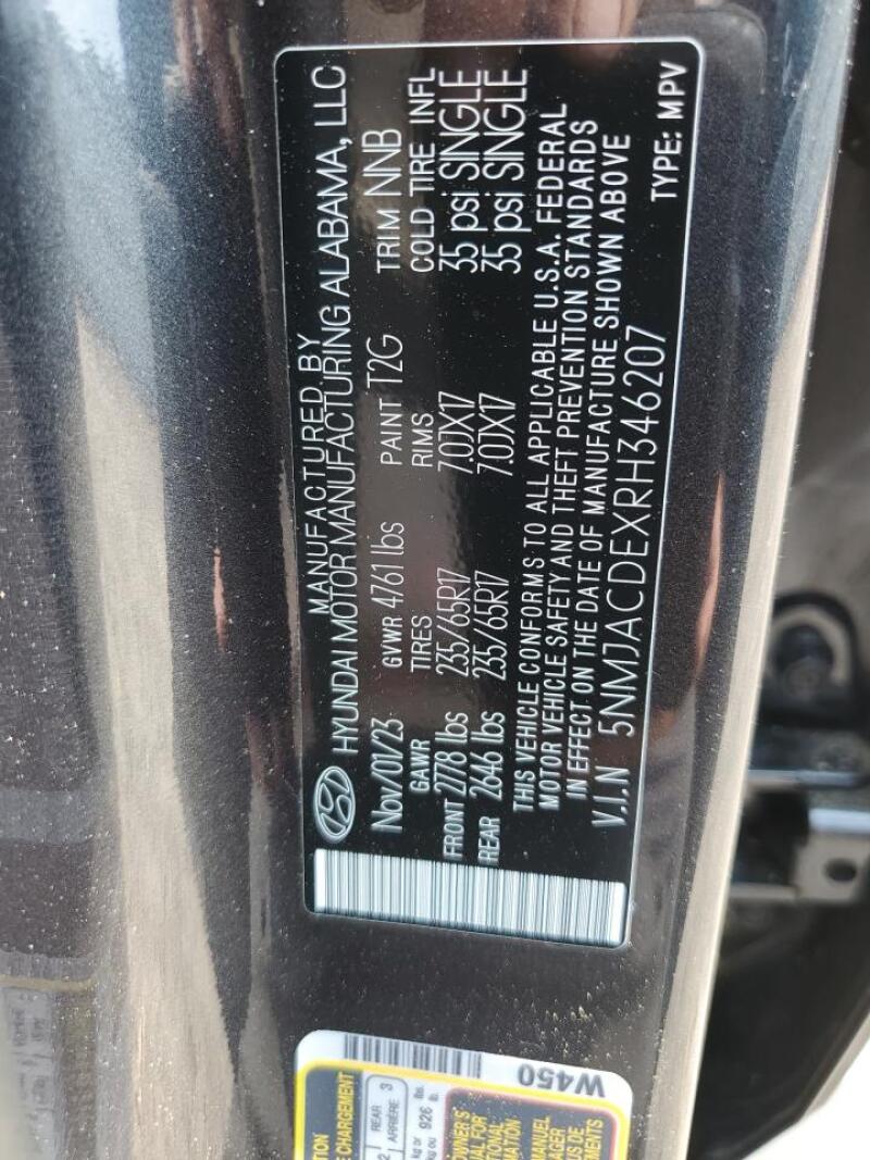 2024 HYUNDAI TUCSON SE - 5NMJACDEXRH346207 | SeoVin.biz