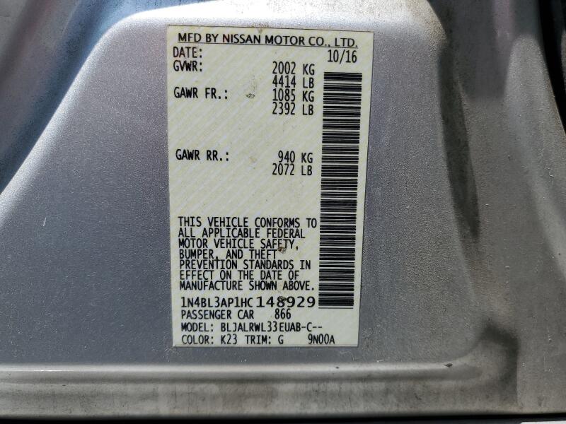 2017 NISSAN ALTIMA 3.5SL - 1N4BL3AP1HC148929 | SeoVin.biz